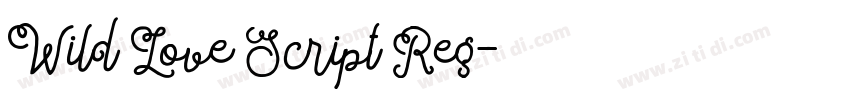 Wild Love Script Reg字体转换